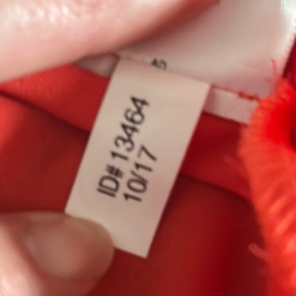 Express Orangish/Pink Notched Collar Buttoned Blouse - Picture 4 of 7